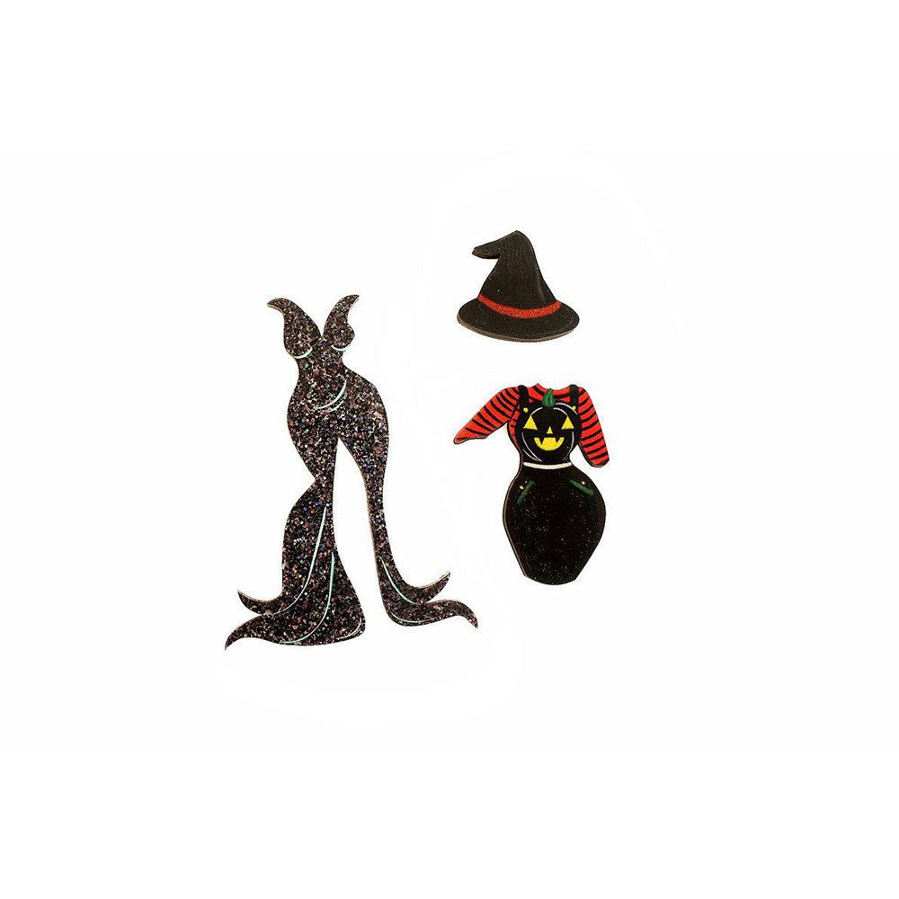 Halloween Pumpkin Outfit Brooches by Laliblue by Quirks! at Shirley Shoppe