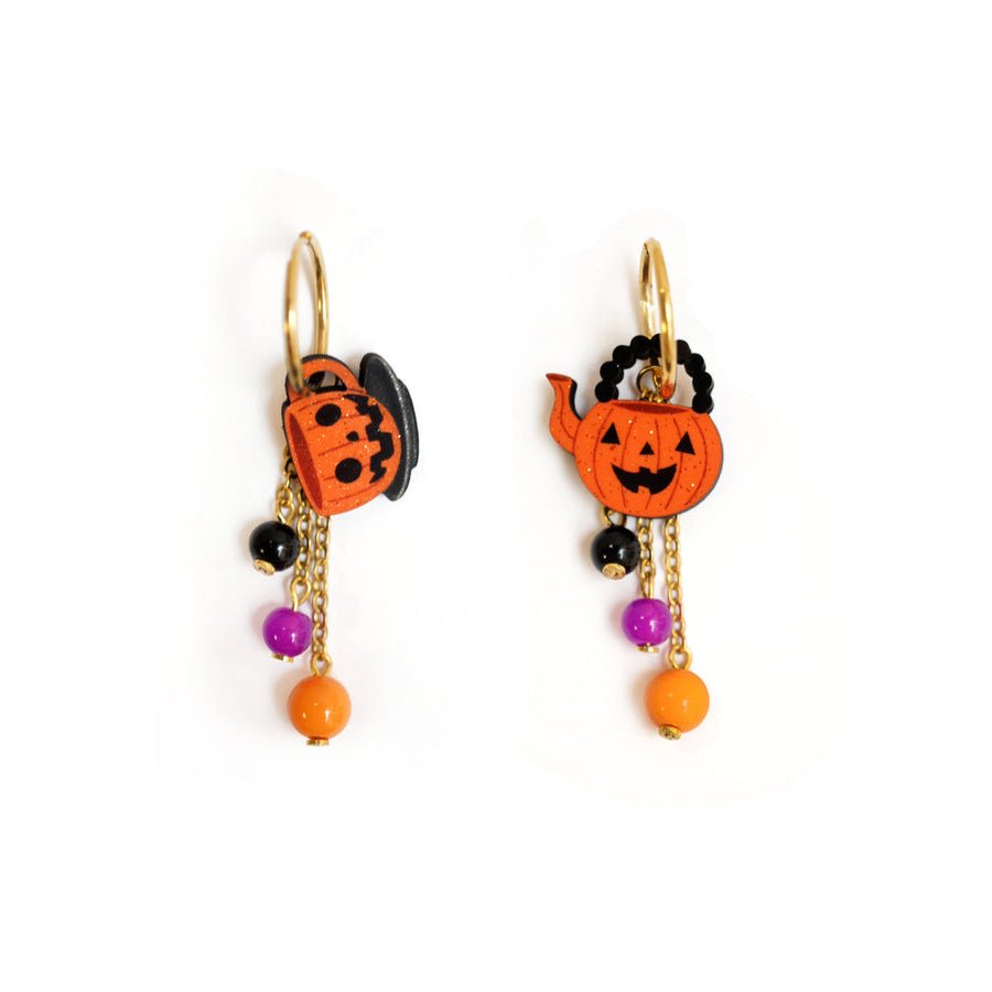 Halloween Tea Set Earrings by Laliblue by Quirks! at Shirley Shoppe