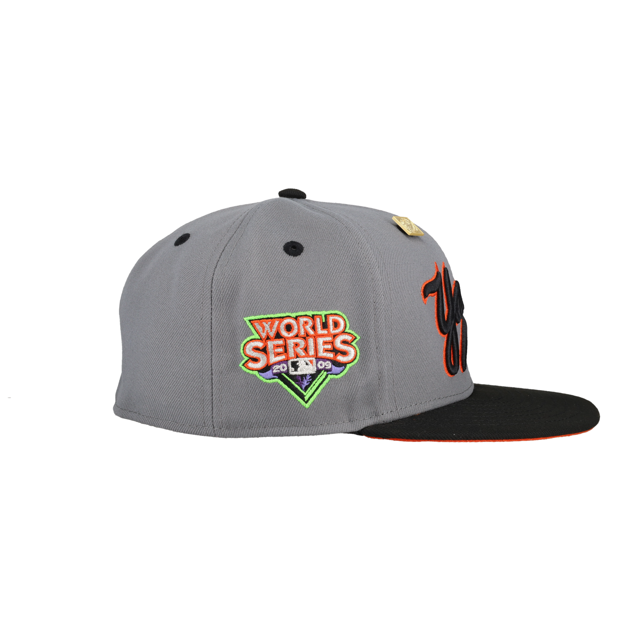 New York Yankees Script Logo 2023 Scaredy Cat Collection 2009 World Series Fitted Hat