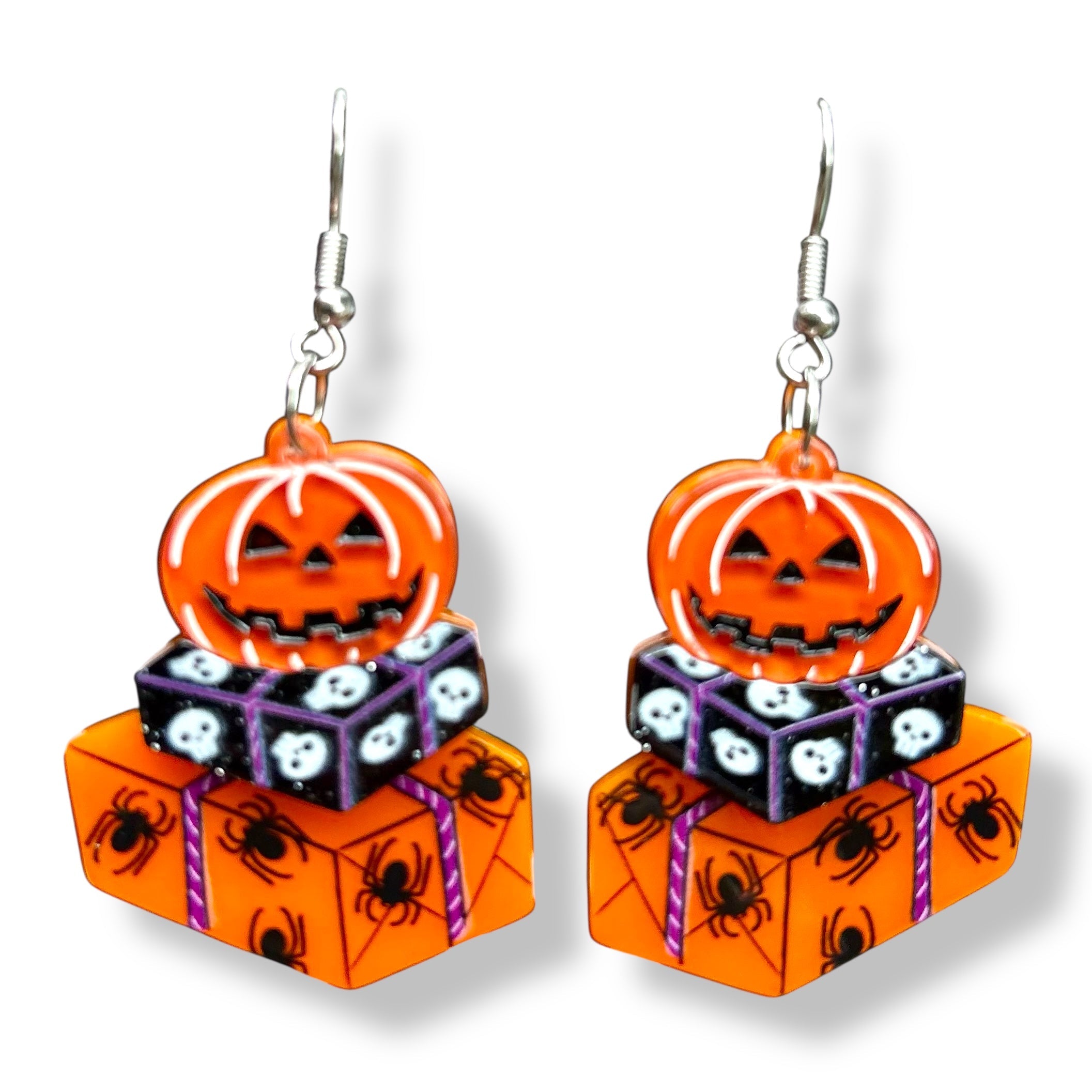 Halloween Happy Mail Earrings by 50's Vintage Dame x Lipstick & Chrome — Spooky Mail Drop Earrings