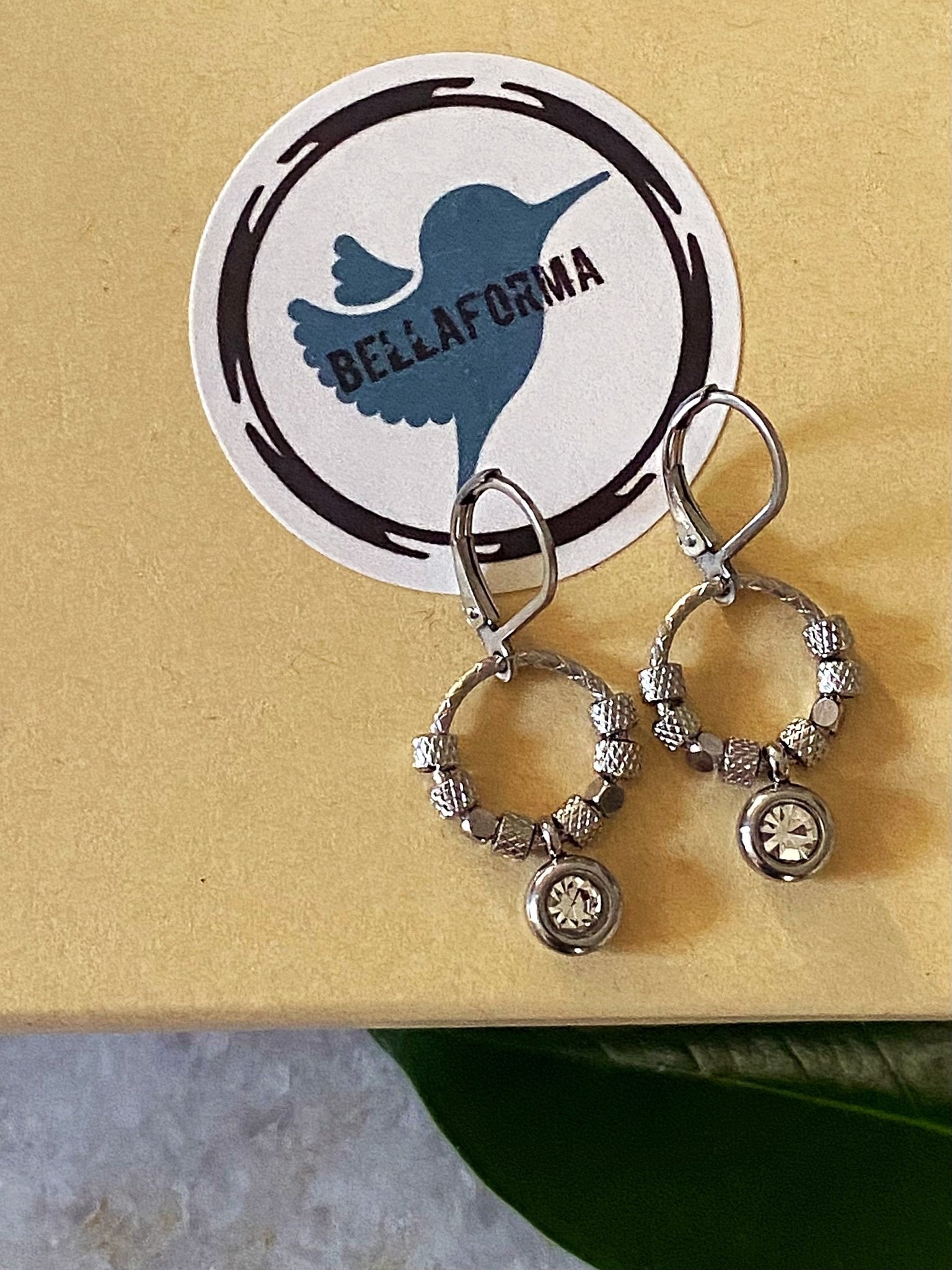 HALO SHIMMER EARRINGS by Bellaforma Jewelry at Shirley Shoppe