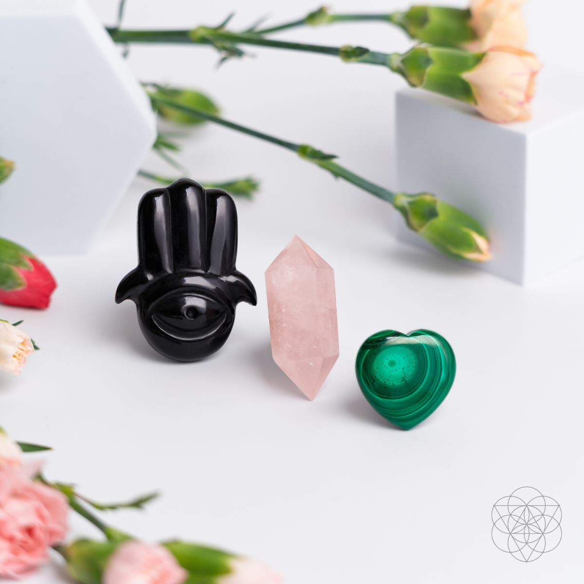 Hamsa Hand of Safe Travels: Aromatherapy Crystal Car Kit by Conscious Items at Shirley Shoppe