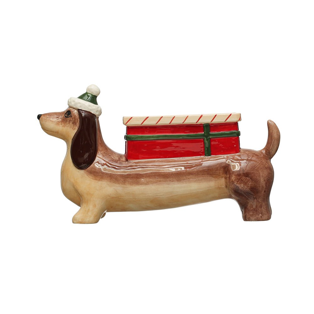Hand - Painted Ceramic Dog w/ Gift Planter by Quirks! at Shirley Shoppe