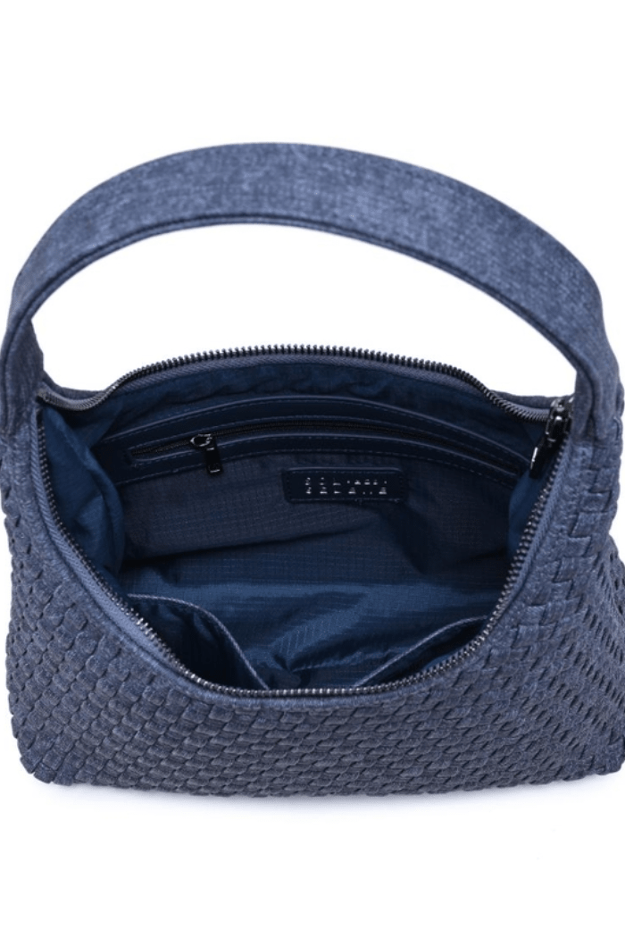 Harmona Woven Vegan Leather Shoulder Bag by Sol and Selene at Shirley Shoppe