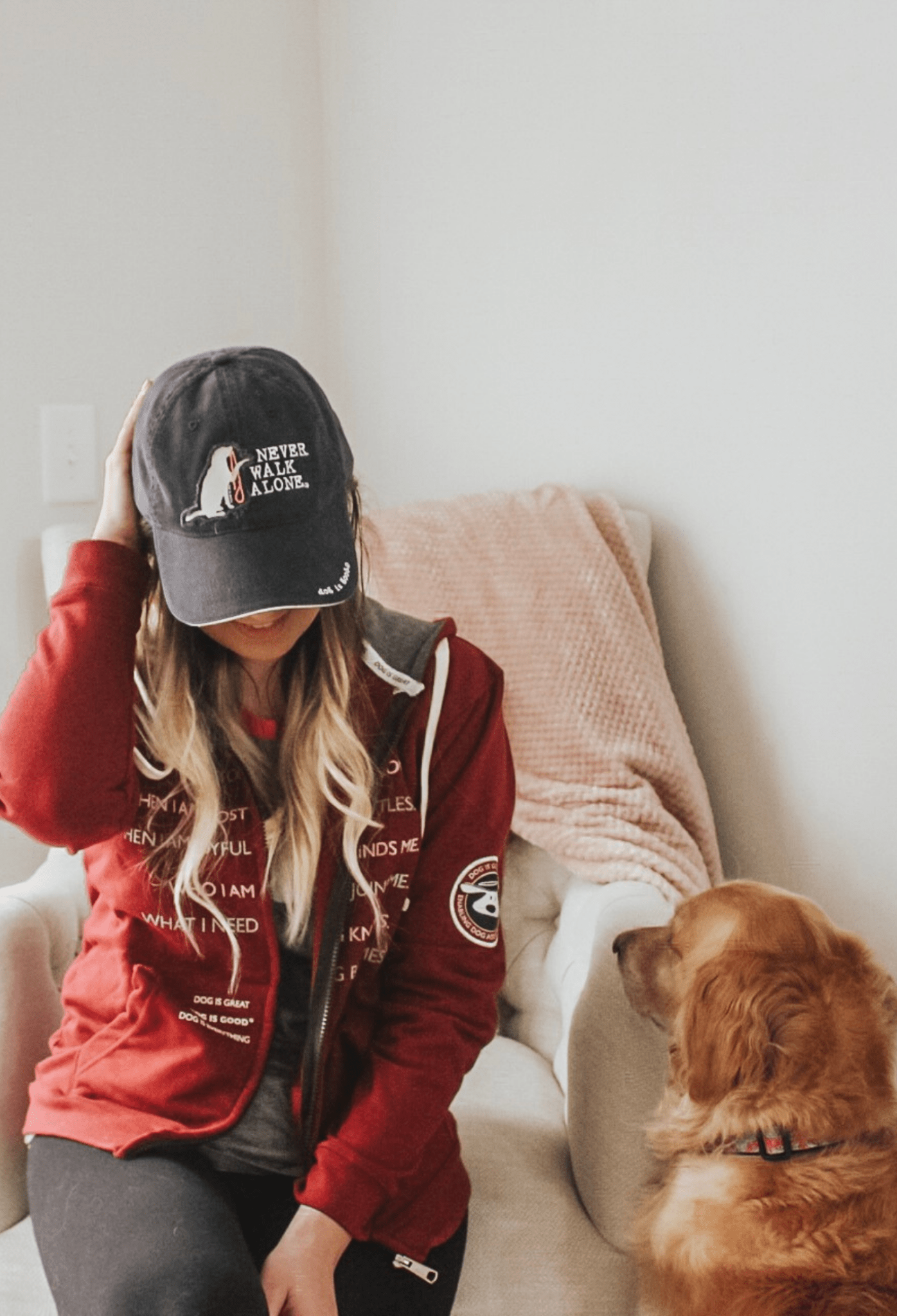 Hat: Never Walk Alone by Dog is Good at Shirley Shoppe