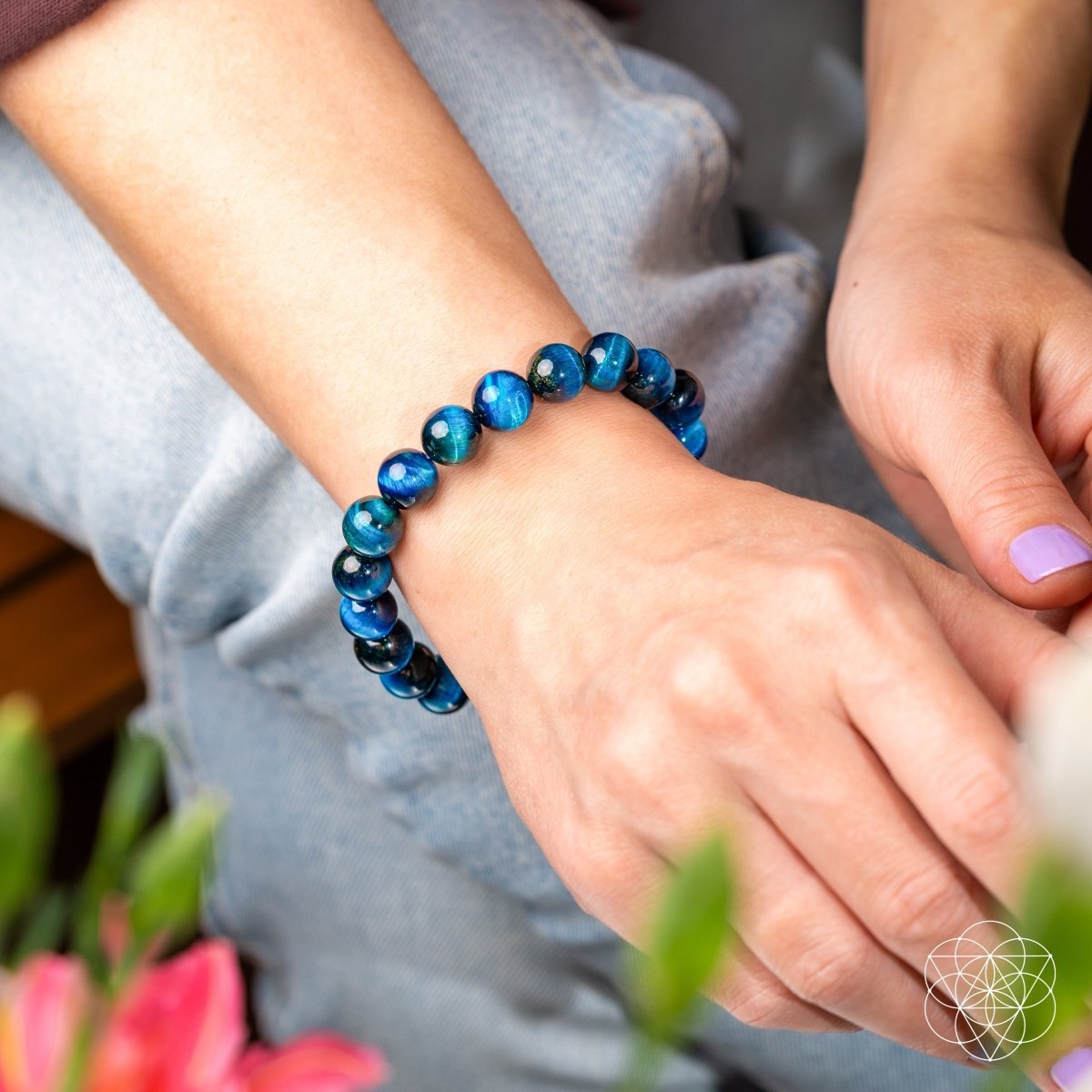 Hawk’s Focus – Royal Blue Tiger’s Eye Bracelet by Conscious Items at Shirley Shoppe