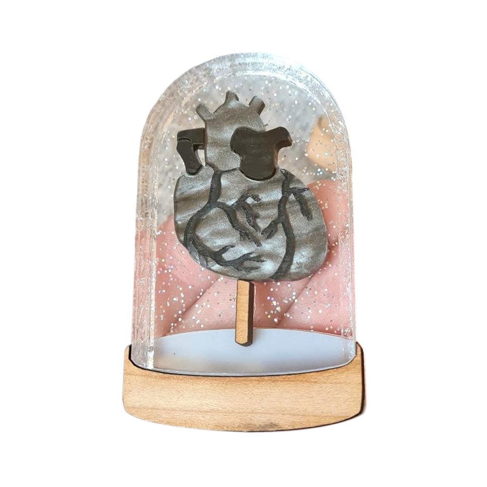 Heart In A Bell Jar Brooch by Cherryloco BLACK by Quirks! at Shirley Shoppe