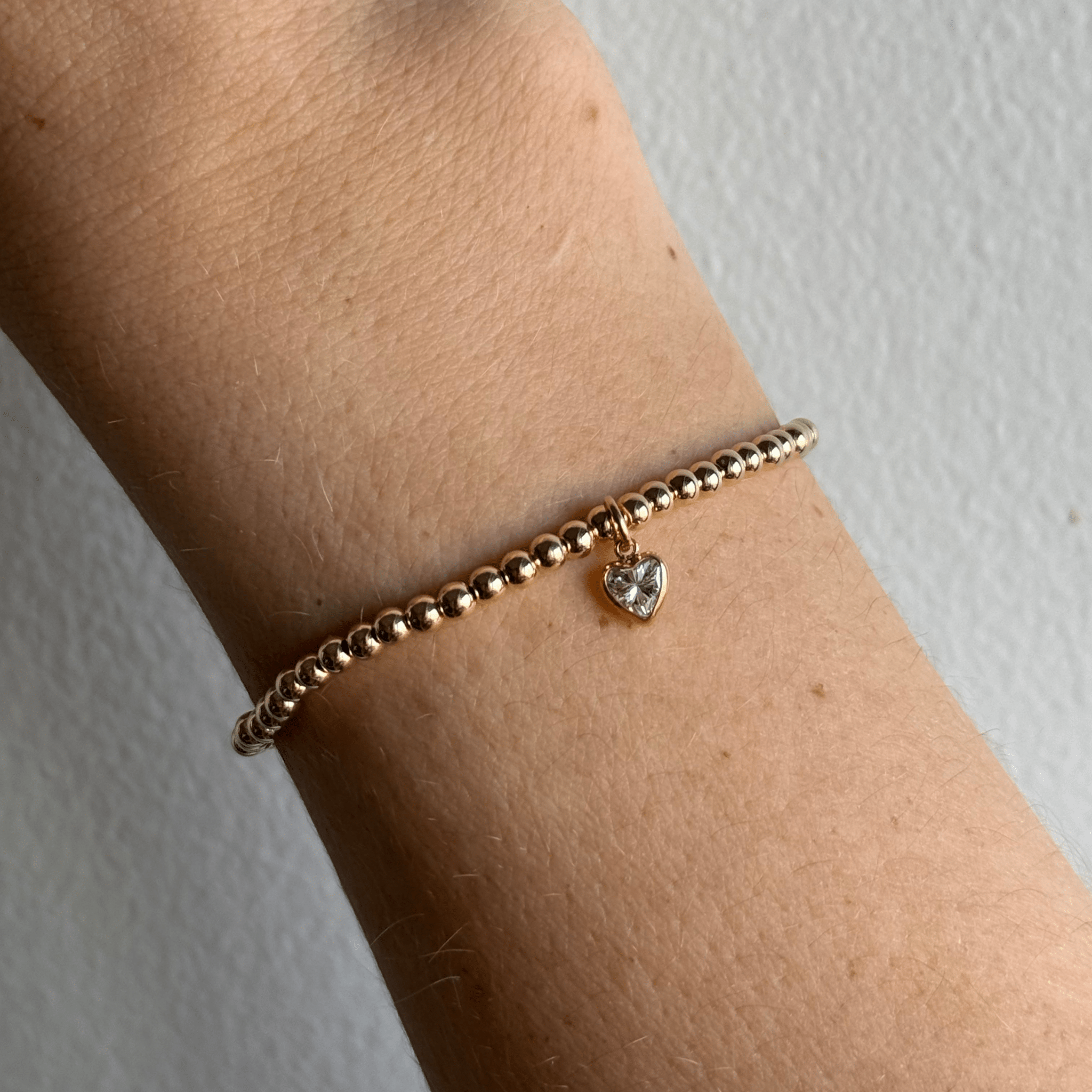 heart stone juno bracelet (3mm) by Cuffed by Nano LLC at Shirley Shoppe