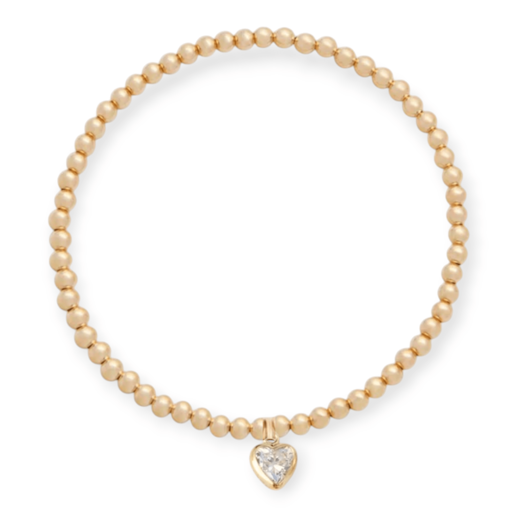 heart stone juno bracelet (3mm) by Cuffed by Nano LLC at Shirley Shoppe