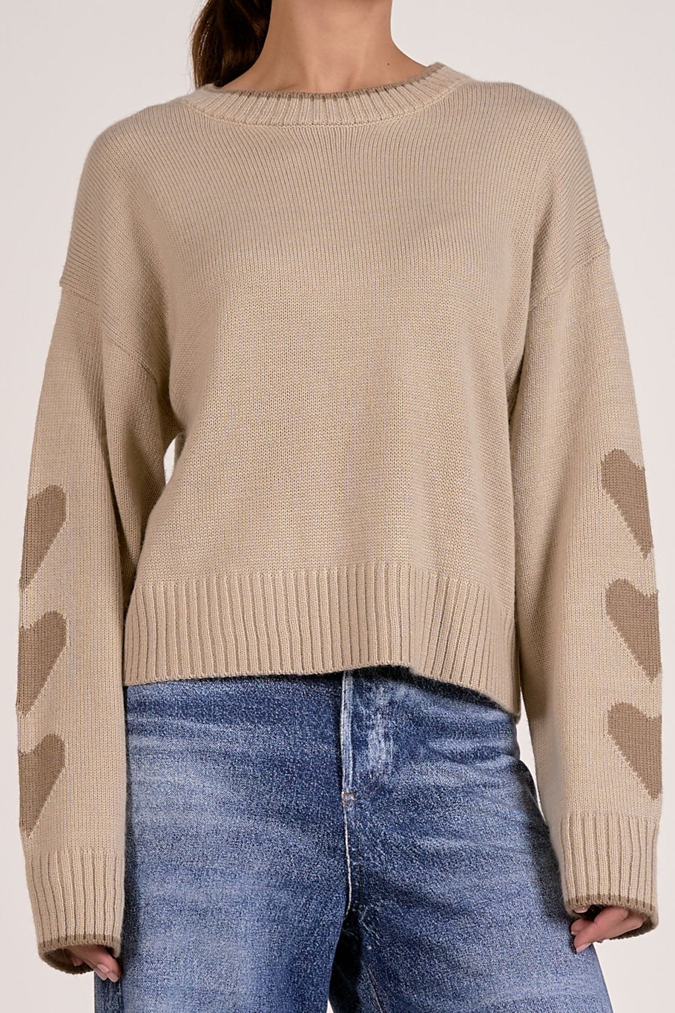 Hearts Sweater by Shop Elan at Shirley Shoppe