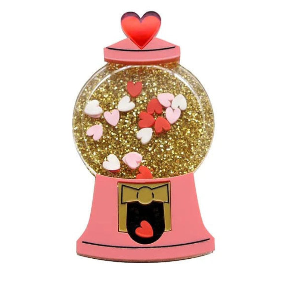 Hearts Vending Brooch by Laliblue by Quirks! at Shirley Shoppe