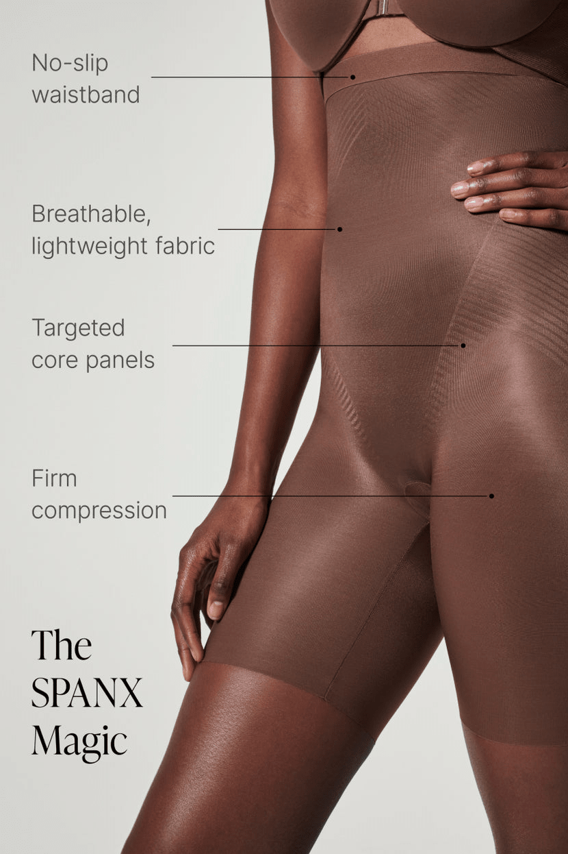 High - Waisted Mid - Thigh Short by Spanx at Shirley Shoppe