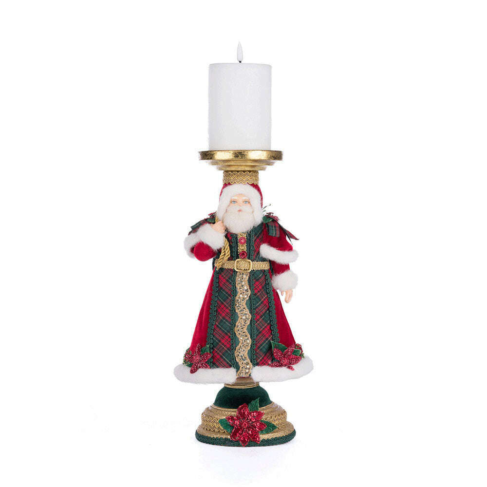 Holiday Magic Santa Candlestick by Katherine's Collection
