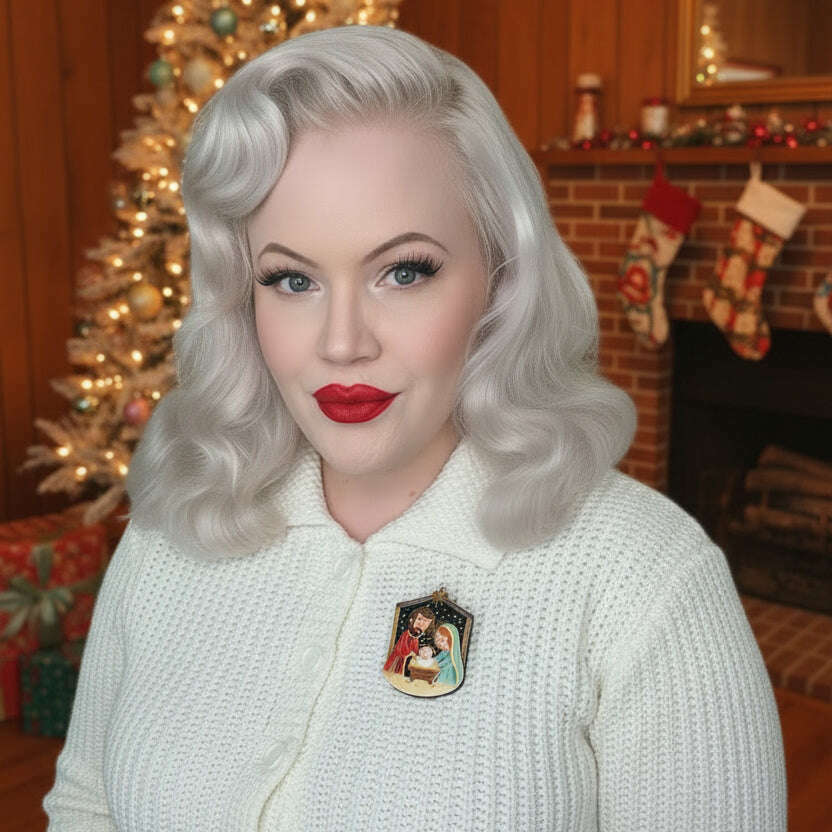 Holy Night Nativity Brooch by Lipstick & Chrome