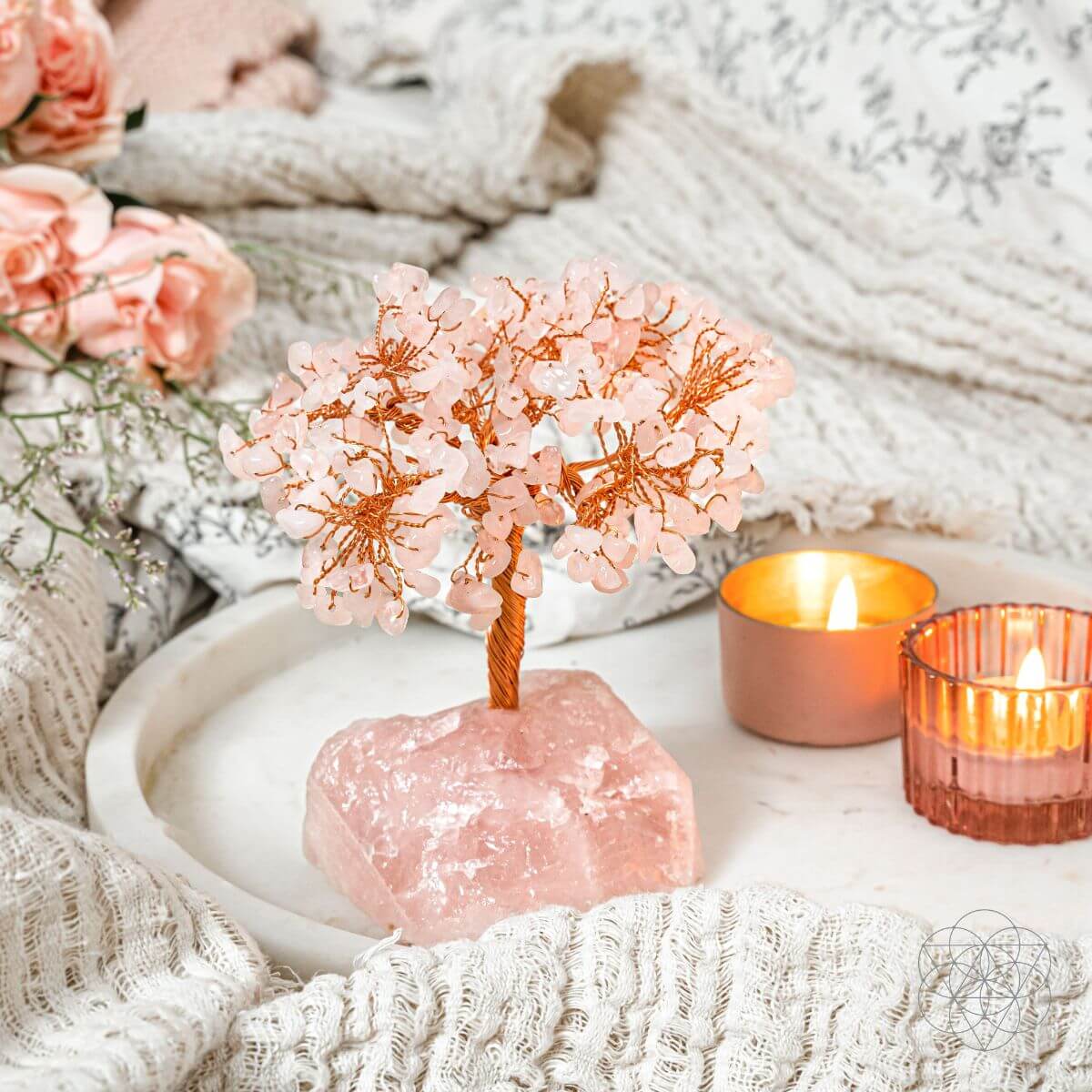 Home Sweet Home - Feng Shui Rose Quartz Tree by Conscious Items at Shirley Shoppe