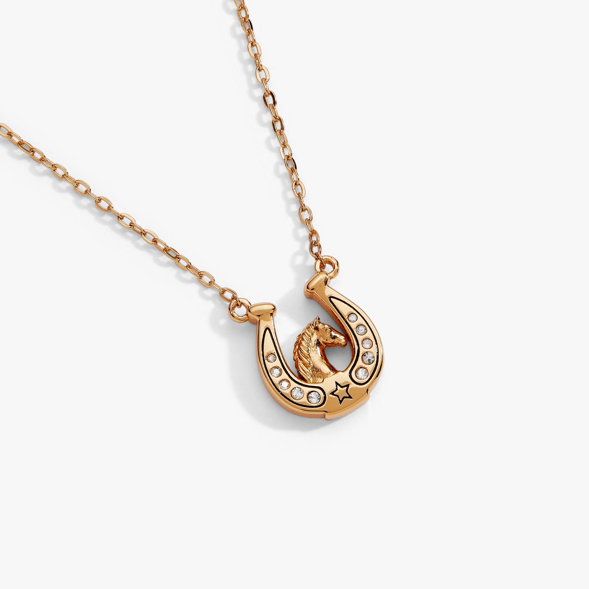 'Horse Girl At Heart' Horseshoe Necklace