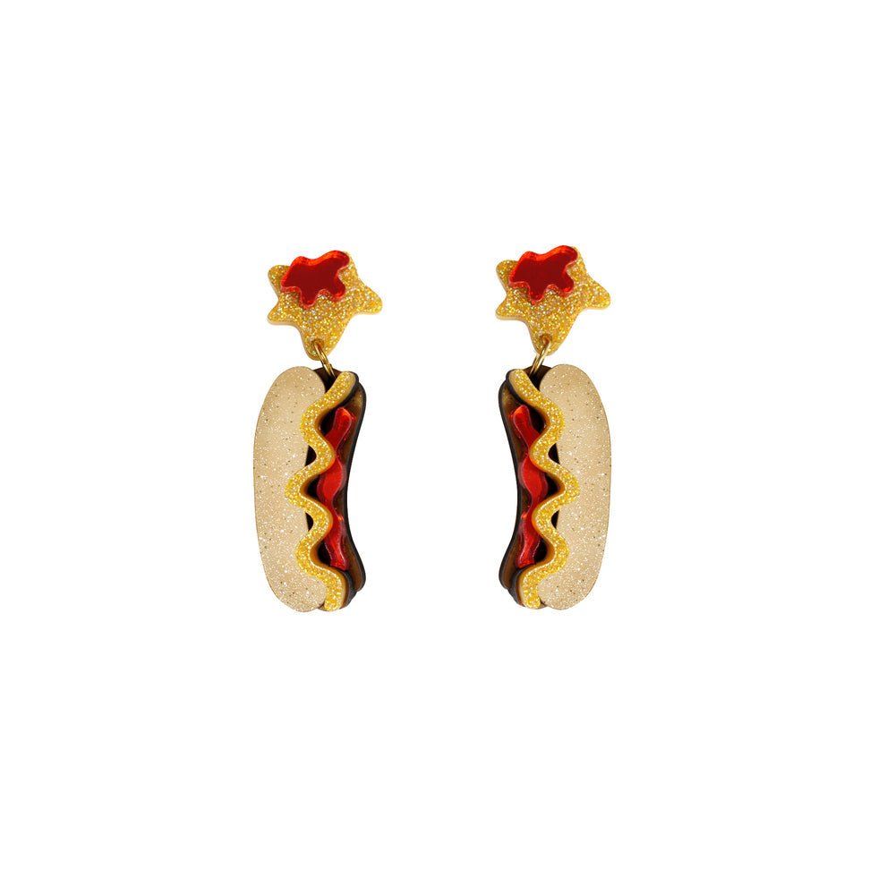 Hot Dog Earrings by Laliblue by Quirks! at Shirley Shoppe