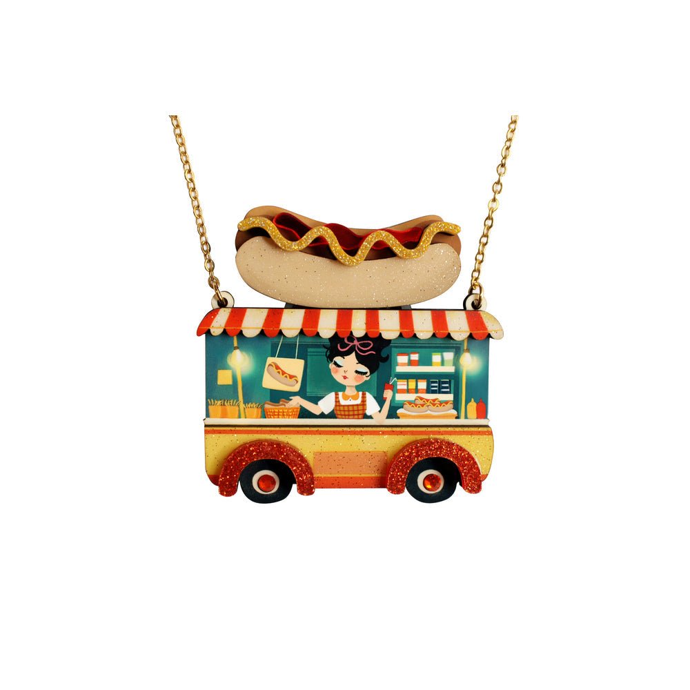 Hot Dog Truck Necklace by Laliblue by Quirks! at Shirley Shoppe