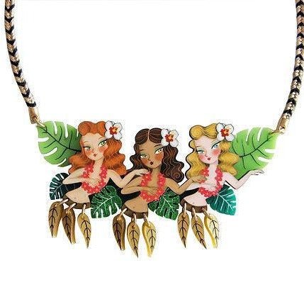 Hula Girls Necklace by Laliblue by Quirks! at Shirley Shoppe