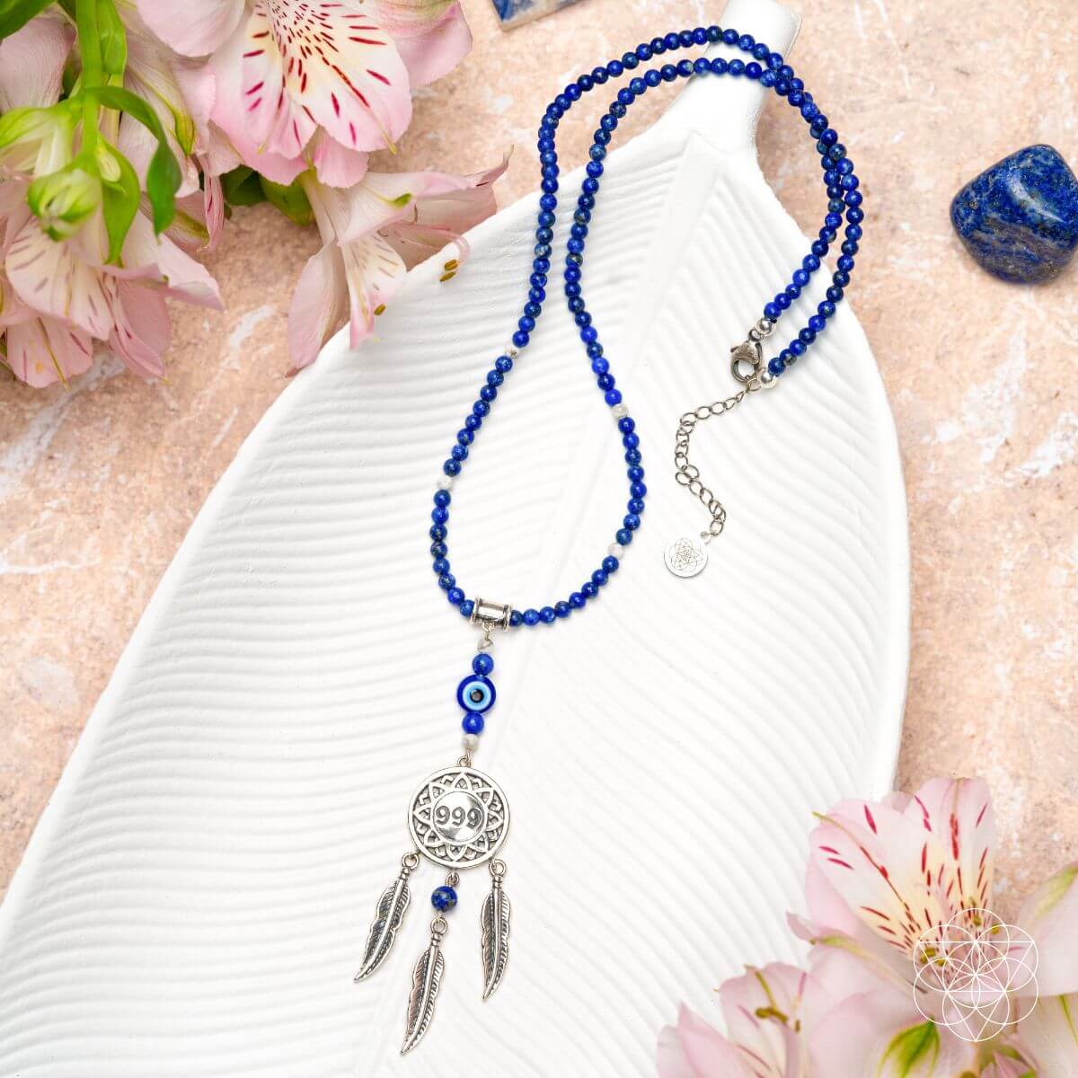 I Am Blessed - 999 Dream Catcher Necklace of Miracles by Conscious Items at Shirley Shoppe