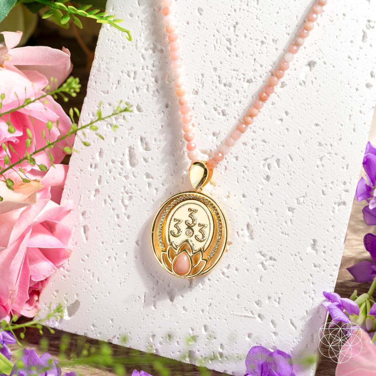 I Am Love - 333 Pink Opal Silver Necklace of True Love by Conscious Items at Shirley Shoppe