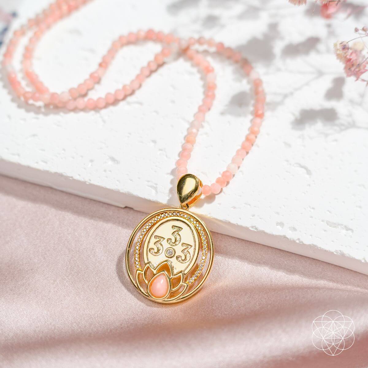 I Am Love - 333 Pink Opal Silver Necklace of True Love by Conscious Items at Shirley Shoppe
