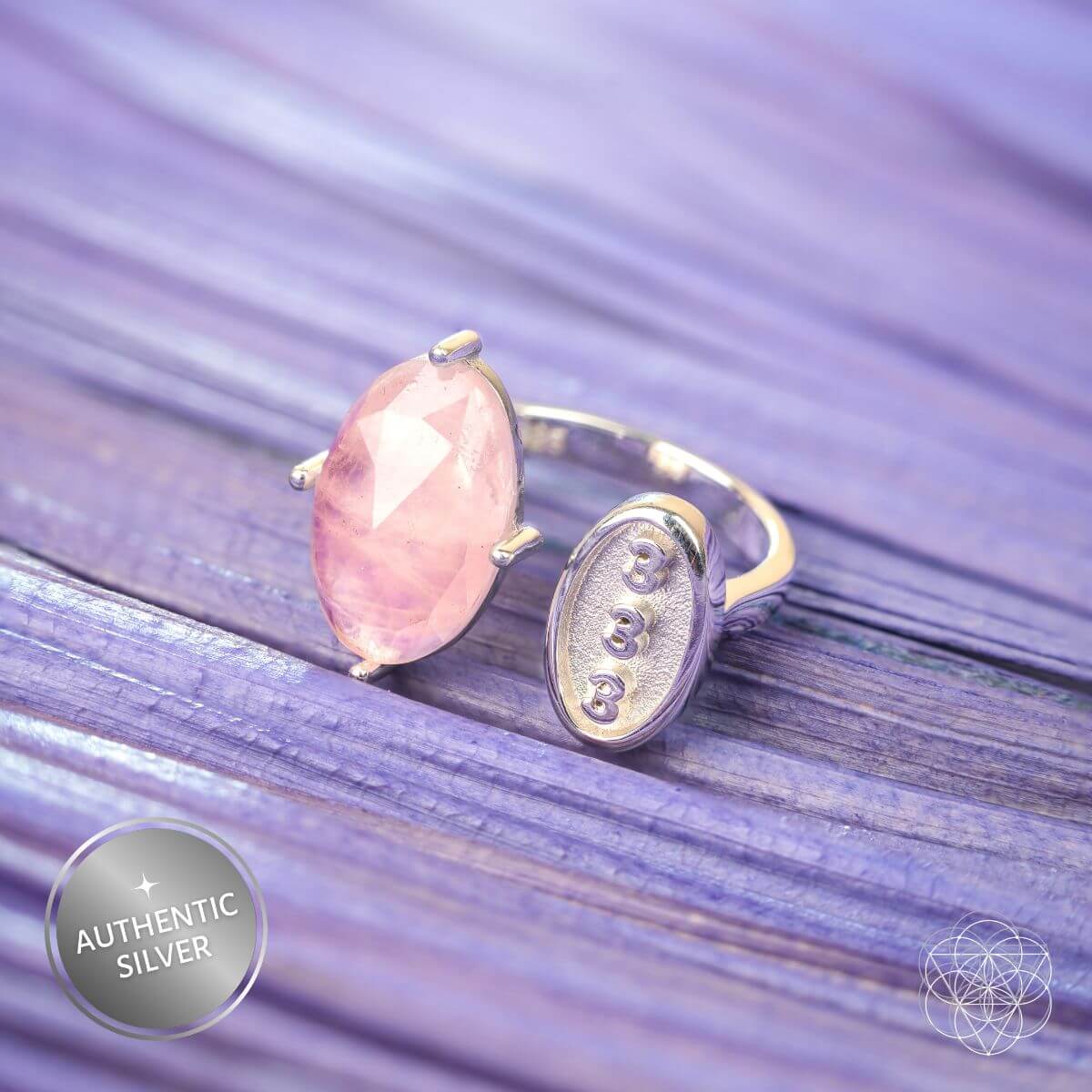 I Am Resilient: 333 Angel Number Silver Ring of Celestial Support by Conscious Items at Shirley Shoppe