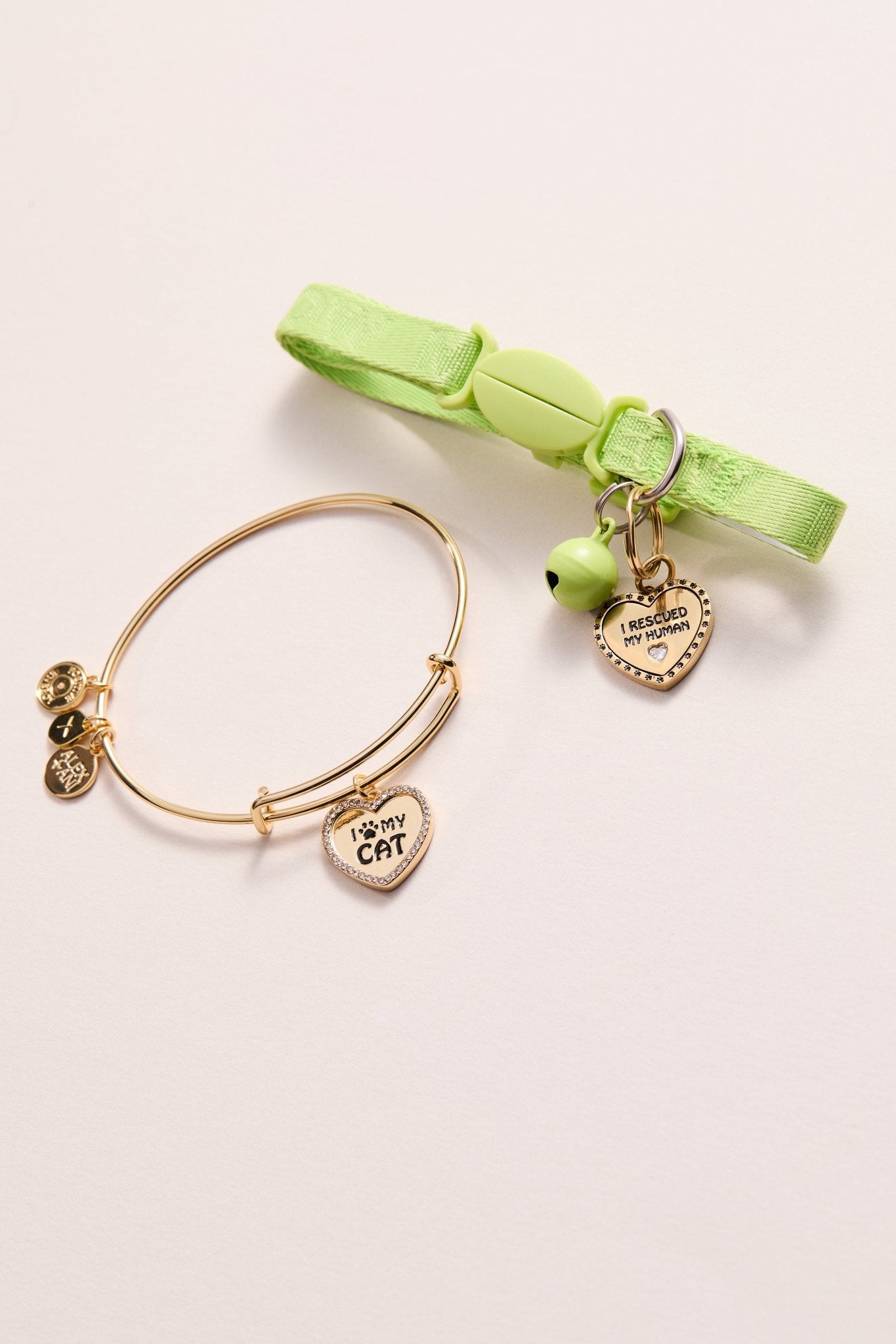 'I Love My Cat' Bangle & Pet Collar Charm Set of 2 by ALEX AND ANI at Shirley Shoppe
