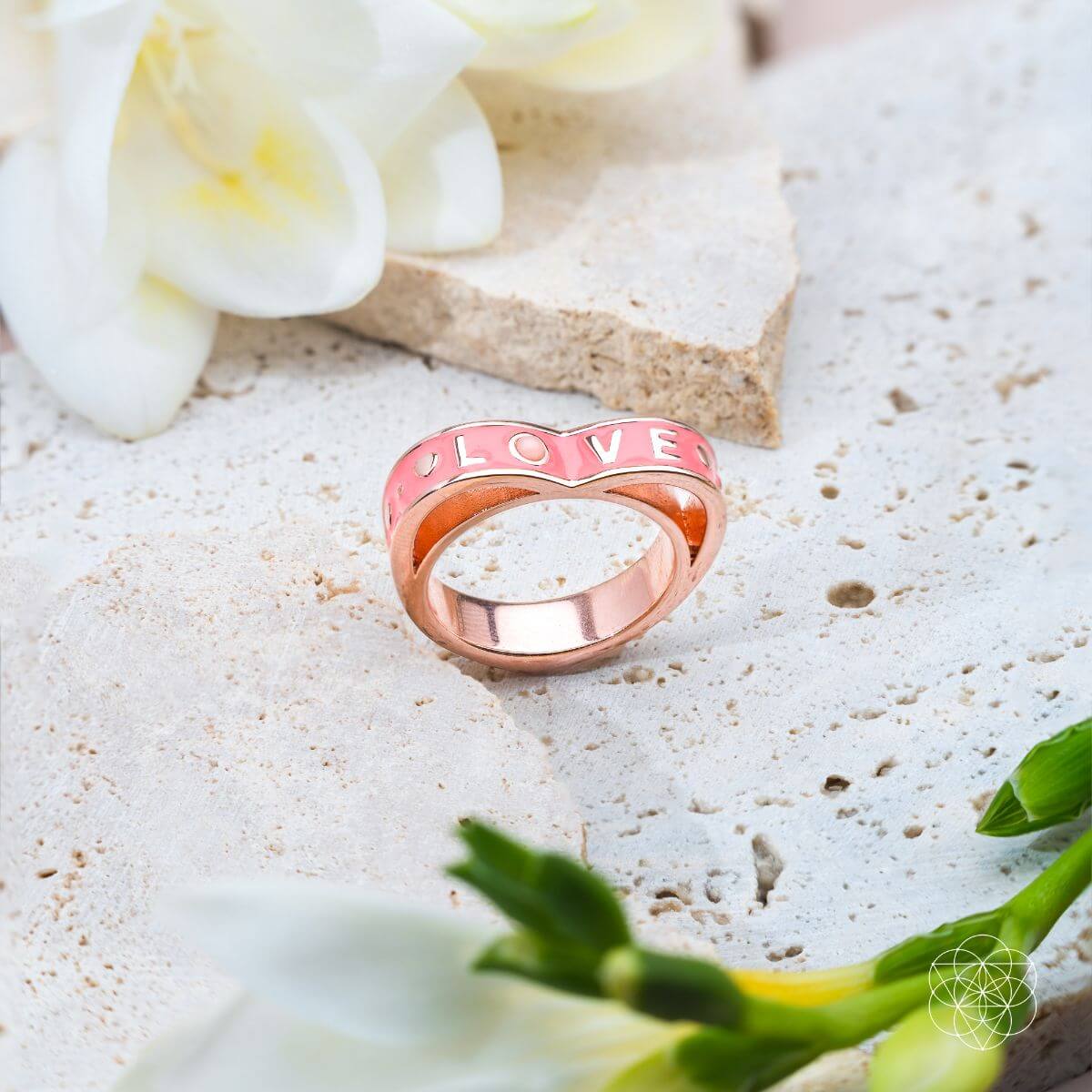 I Love My Life - Heart Awakening Pink Opal Ring by Conscious Items at Shirley Shoppe