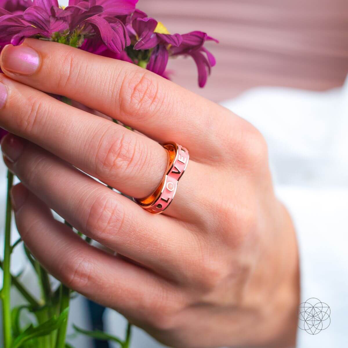 I Love My Life - Heart Awakening Pink Opal Ring by Conscious Items at Shirley Shoppe