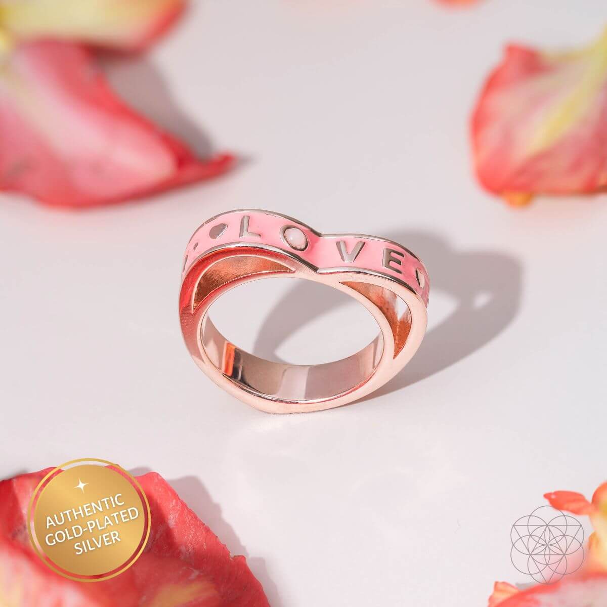 I Love My Life - Heart Awakening Pink Opal Ring by Conscious Items at Shirley Shoppe