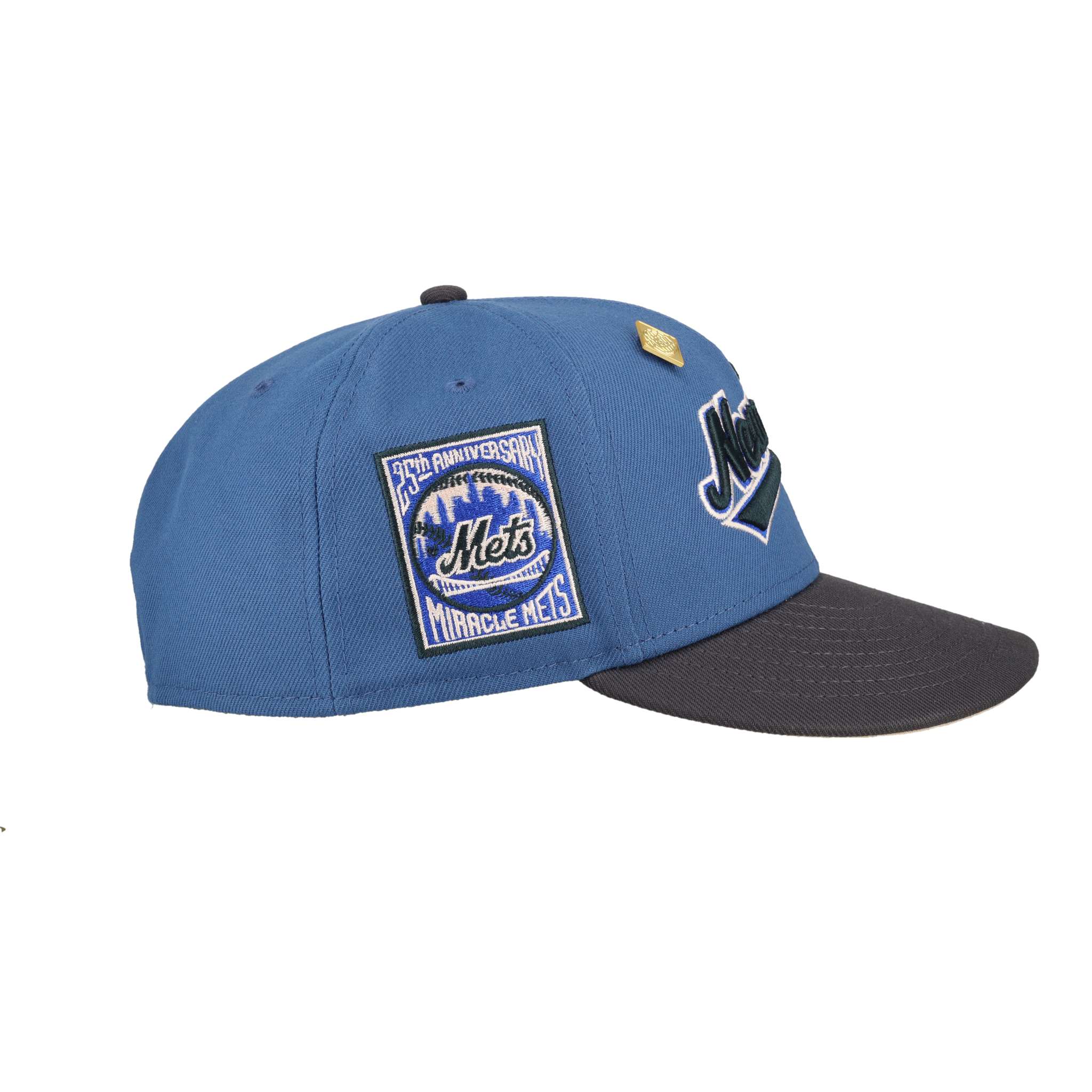 New York Mets Indigo Graphite Collection 25th Anniversary Fitted Hat