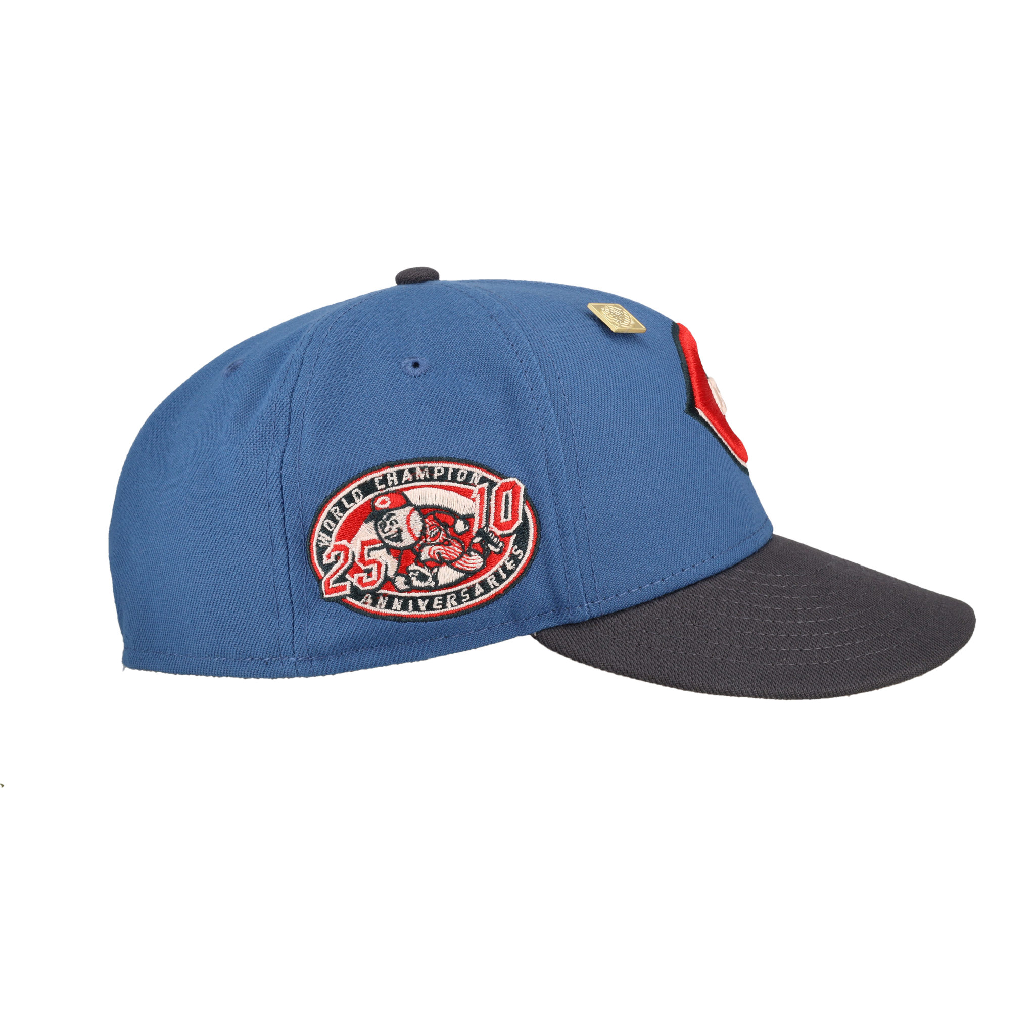 Cincinnati Reds Indigo Graphite Collection World Champions Fitted Hat