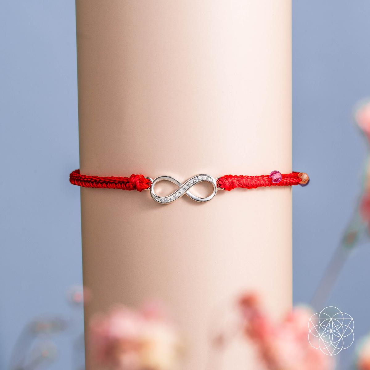 Infinite Prosperity - Eight-Strand Red String Bracelet by Conscious Items at Shirley Shoppe