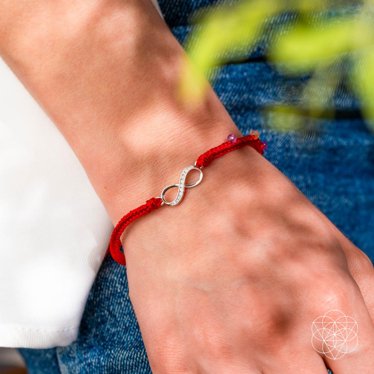 Infinite Prosperity - Eight-Strand Red String Bracelet by Conscious Items at Shirley Shoppe