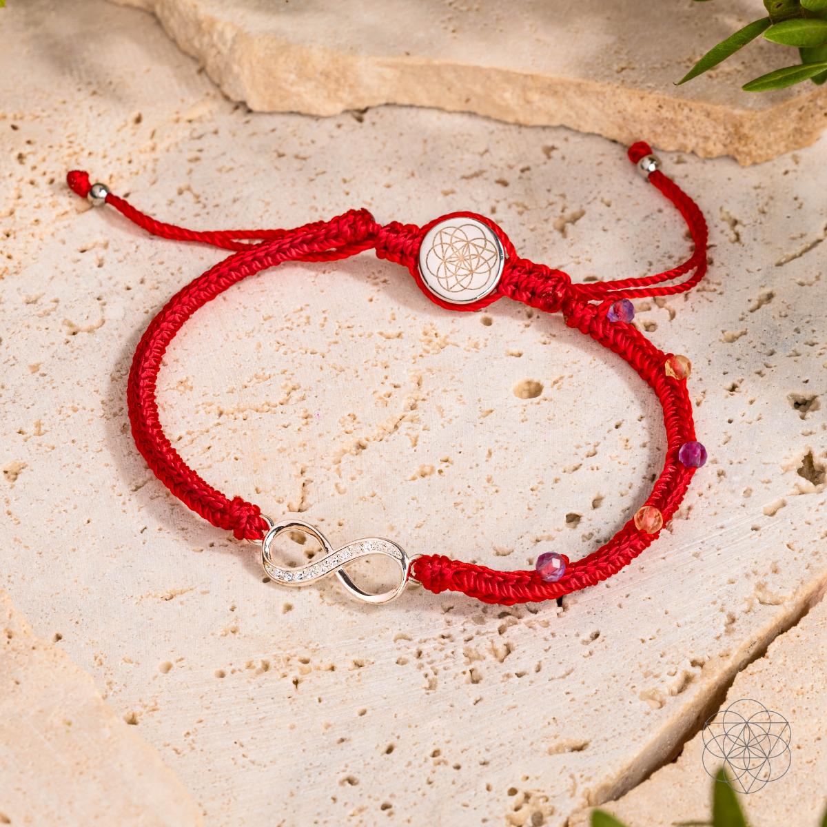 Infinite Prosperity - Eight-Strand Red String Bracelet by Conscious Items at Shirley Shoppe