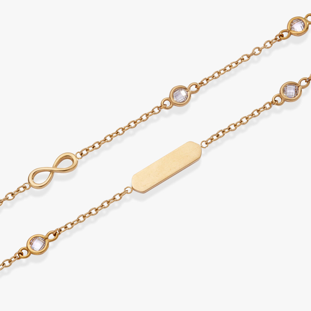 Infinity Chain Double Strand Bracelet