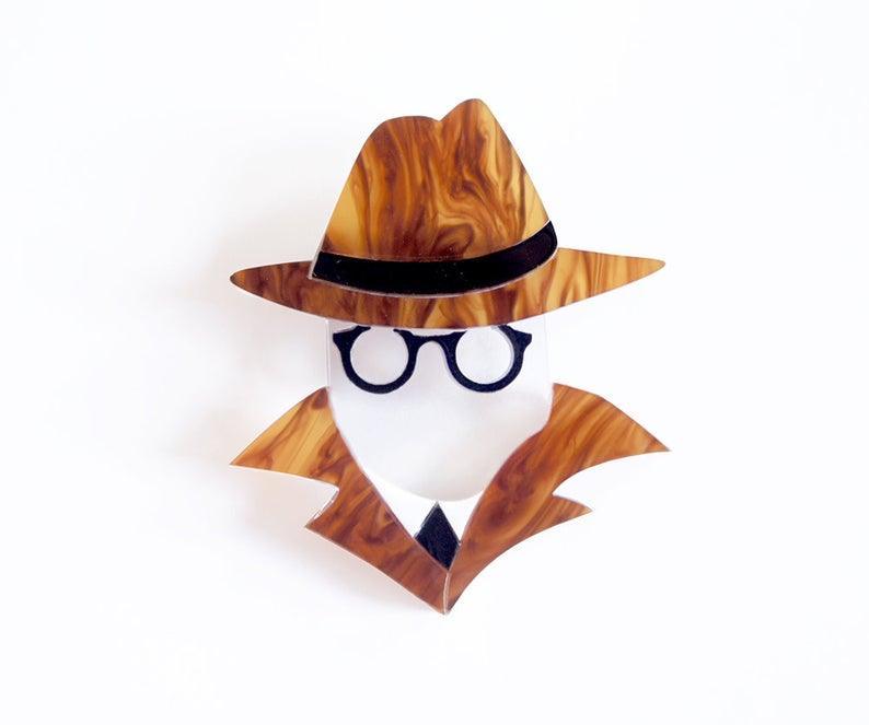 Invisible Man Brooch by Laliblue by Quirks! at Shirley Shoppe