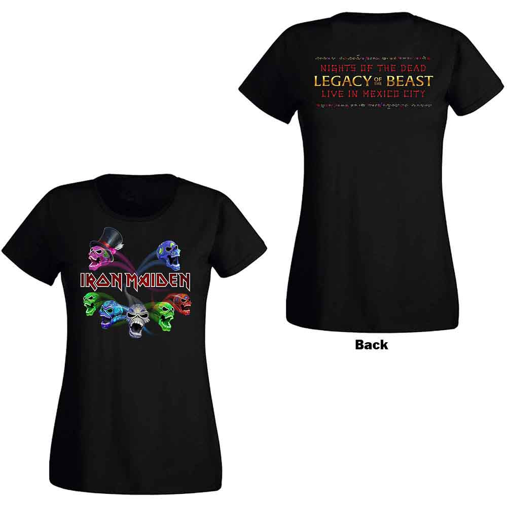 Iron Maiden Legacy of the Beast Live Album Skulls [T-Shirt]