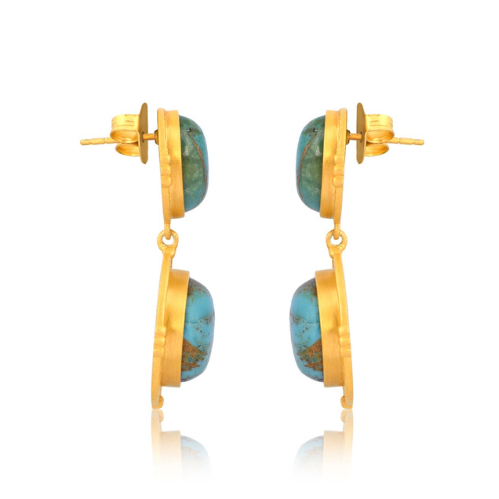 Island Hopping Drop Earrings - Turquoise by Christina Greene at Shirley Shoppe