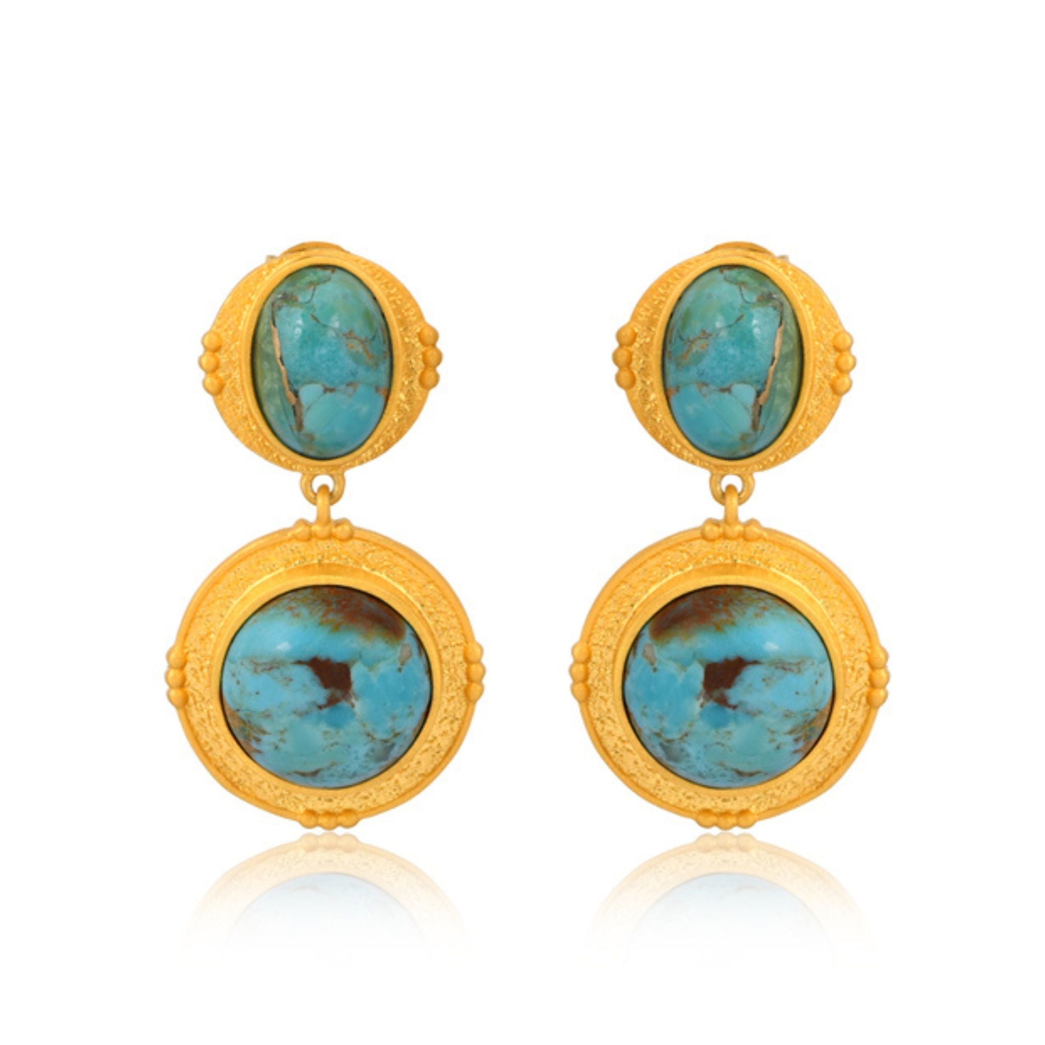 Island Hopping Drop Earrings - Turquoise by Christina Greene at Shirley Shoppe