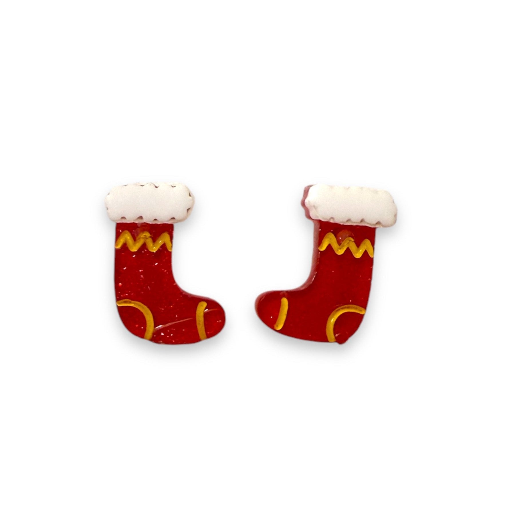 Itty - Bitty Stocking Earrings by Lipstick & Chrome by Quirks! at Shirley Shoppe
