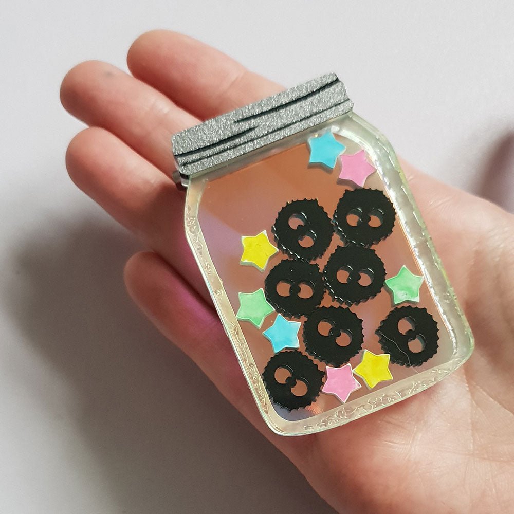 Jar Of Sprites Brooch by Cherryloco by Quirks! at Shirley Shoppe