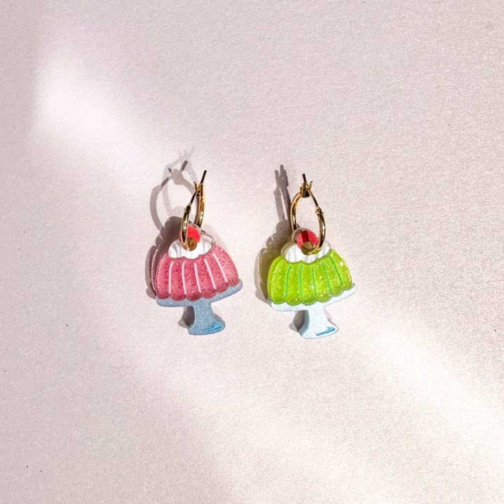 Jello Pudding Acrylic Earrings by Quirks! at Shirley Shoppe