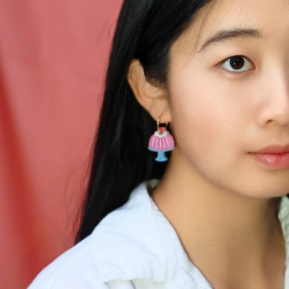 Jello Pudding Acrylic Earrings by Quirks! at Shirley Shoppe