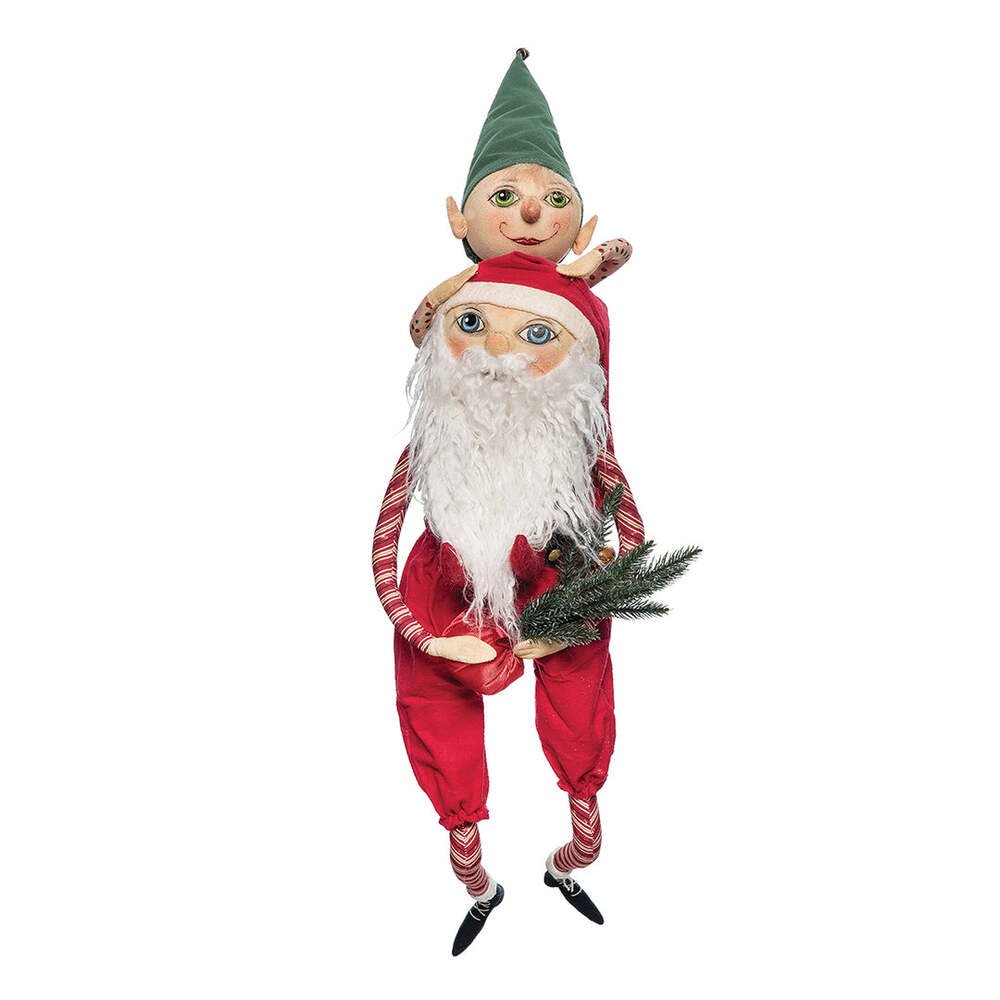 Jingle & St. Nick Gathered Traditions Art Doll by Joe Spencer by Quirks! at Shirley Shoppe
