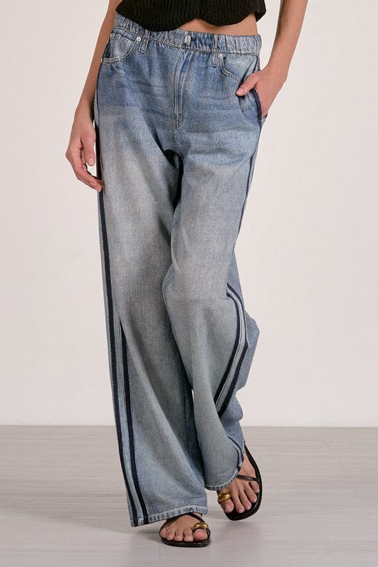 Jojo Track Sweatpant Jean by Elan at Shirley Shoppe