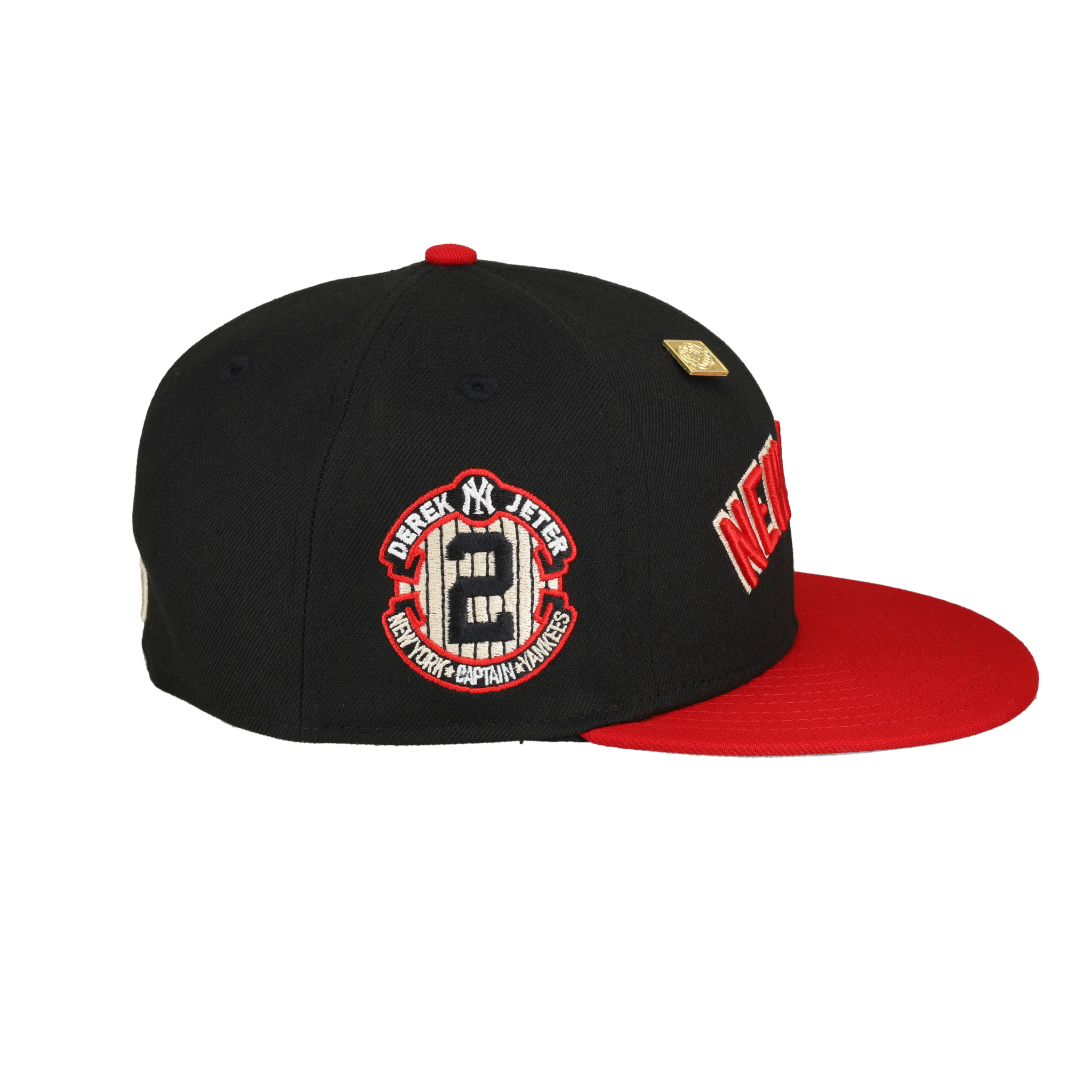 New York Yankees Derek Jeter Patch Script Logo 59fifty Fitted Hat