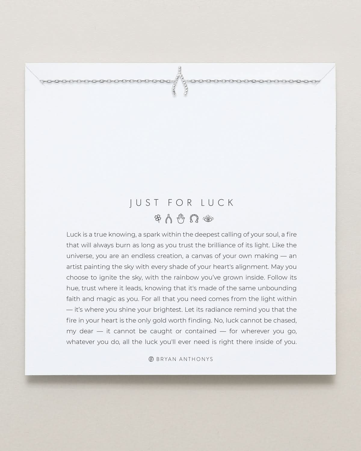 Just For Luck Wishbone Bracelet by Bryan Anthonys at Shirley Shoppe
