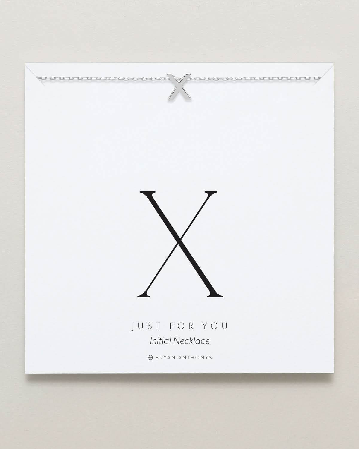 Just For You Initial Necklace — X by Bryan Anthonys at Shirley Shoppe